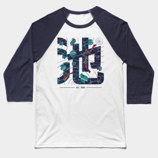 Koi Pond Kanji Baseball T-Shirt